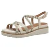 Image de Tamaris Femme Damen 1-28207-44 Sandale cale, Ivoire, 40 EU
