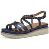 Image de Tamaris Femme Damen 1-28207-44 Sandale cale, Bleu Marine, 38 EU