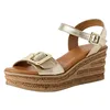 Image de Tamaris Femme Damen 1-28310-44 Racine Accueil Femme Chaussures-femme Sandales, Doré Clair, 39 EU