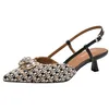 Image de Tamaris Escarpin à bride arrière pour femme à talon aiguille noir 38 EU