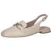 Image de CAPRICE Mocassins Slingback Femme en Cuir Élégants, Crème (Cream Perlato), 36 EU