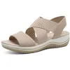 Image de Jana Coshy Sableales Femme Plates Élastique Vegan, Mehrfarbig (Beige/Or), 41 EU