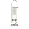 Image de höfats - Oval Candle 35 Argent - Bougeoir à Poser ou à Suspendre - Chandelier en Acier Inoxydable et Verre - photophore pour Bougies jusqu'à 10 cm - Nettoyage Facile - Hauteur 35 cm