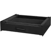 Image de ML-Design Socle pour Machine à Laver avec Tiroir Coulissant, Acier, Noir, 60,5x54 cm, Noir, Antidérapant, Support Base de Lave-Linge, Kit de Montage Intermédiaire Universel, Tiroir Rangement Amovible