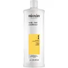 Image de NIOXIN System 1 Scalp + Hair Conditioner - Après-Shampoing Épaississant pour Cheveux Naturels, Chute Modérée - Enrichi en Niacinamide (1 L)