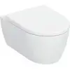 Image de Geberit iCon Ensemble WC suspendu, cuvette à chasse profonde 35,5x53cm, céramique blanche, avec siège, blanc mat