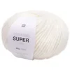 Image de Rico Essentials Super Aran Pelote de laine épaisse pour aiguilles Épaisseur 5, pour tricoter et crochet, 50 g, 100 m (01 crème)