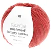 Image de Pelote de Laine à Chaussettes Superba Cashmeri Luxury Socks 4 fils - 100g - Rico Design : Douceur et Luxe pour Vos Pieds. Color : Rouge (015 - cerise)