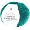 Image de Pelote de Laine à Chaussettes Superba Cashmeri Luxury Socks 4 fils - 100g - Rico Design : Douceur et Luxe pour Vos Pieds. Color : Vert (018 - turquoise)
