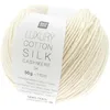 Image de Rico Design 50 g de luxe en coton soie cachemire - Couleur 01 - Crème - Le fil séduit par son maillage uniforme