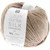 Image de Rico Design 50 g de luxe en coton soie cachemire - Couleur 02 - poussière - Le fil séduit par son maillage uniforme