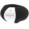 Image de Essential Organic Wool Laine 50 g   Couleur : 6   Noir   Fil flammé léger et doux pour tricot d'hiver