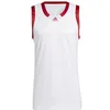 Image de adidas Homme Basketball Icon Squad Jersey Aeroready, White/Team Power Red/Team Power Red, M