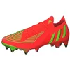 Image de Adidas Mixte Predator Edge.1 L SG Sneaker, Red/Team Solar Green/Core Black, Fraction_36_and_2_Thirds EU