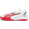 Image de PUMA Ultra Match TT, Chaussure de Football, PUMA White-PUMA Black-Fire Orchid,