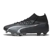 Image de Puma Chaussures de Football Ultra Pro FG/AG pour Homme, Puma Black Asphalt, 44 EU