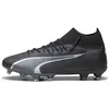Image de Puma Chaussures de Football Ultra Pro FG/AG pour Homme, Puma Black Asphalt, 46 EU