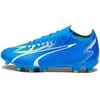 Image de PUMA Mixte Ultra Match FG/AG Chaussure de Football, Ultra Bleu Puma Blanc Pro Vert, 44.5 EU
