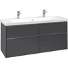 Image de V&B Meuble sous-lavabo Subway 3.0 127,2x57,6x47,8cm, o LE/Gr AL brillant, graphite