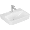 Image de V&B O.NOVO lavabo à poser 50x37 cm, carré, avec trop-plein, blanc A-bac C+
