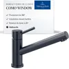 Image de Villeroy & Boch Como Window robinetterie de cuisine haute pression, plage de pivotement de 360°, hauteur du bec 135 mm, pour installation devant une fenêtre, commande par poignée précise, Anthracite