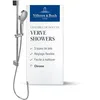 Image de Villeroy & Boch Verve Showers système de douche   ensemble douche avec support douchette à main réglable   Douchette à main 3 types de jets   Syst. douche facile à entretenir, facile à monter   Chrome