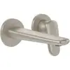 Image de V&B Mitigeur monocommande 2 trous Antao, bec fixe, sans vidage, brossé nickel bleu