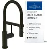 Image de Villeroy & Boch Steel Expert Compact robinetterie de cuisine, haute pression avec fonction comm. et bec pivotant avec ressort en spirale à 360°, flux laminaire, hauteur du bec 143 mm, Noir Mat