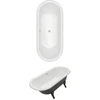 Image de V&B Baignoire rectangulaire Hommage 171x77x61,7 cm, libre, Quarzit, blanc, bleu
