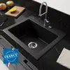 Image de Évier à encastrer en céramique noir mat 1 grand bac, L.60 x P.51 cm, Villeroy & Boch Subway 60 S