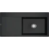 Image de V&B Évier encastré Subway Style 60 Flat droite, avec garniture vidage, pure black