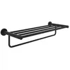 Image de Villeroy & Boch Elements Tender Porte-Serviettes avec étagère pour Montage Mural, Porte-Serviettes, Longueur 595 mm, Rond, Noir Mat