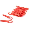 Image de vhbw 20x Lames compatible avec Bosch ART 26 Li, ART 26 Easytrimm Accu, ART 26 Combitrim taille gazon - Lames de rechange, rouge, plastique