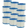 Image de vhbw 12x Cartouche filtrante Type VI Compatible avec Bestway Lay-Z-Spa Vegas Spa, Bain à remous - Filtre de Rechange Blanc/Bleu