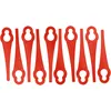 Image de vhbw 10x Lames compatible avec Bosch ALM 28, ART 23 Accutrimm, ALM 30 taille gazon - Lames de rechange, rouge, plastique/nylon