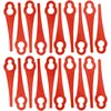 Image de vhbw 20x Lames compatible avec Bosch ALM 28, ART 23 Accutrimm, ALM 30 taille gazon - Lames de rechange, rouge, plastique/nylon
