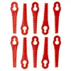 Image de vhbw 10x Lames compatible avec Güde RT 18-201-05, RT 18-0 taille gazon - Lames de rechange, rouge, plastique