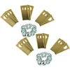 Image de vhbw 18x Lames compatible avec Honda Miimo 500, 310, 3000, 520 tondeuse - Lames de rechange, or/argenté, acier (revêtement en titane)