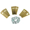 Image de vhbw 9x Lames compatible avec LandXcape LX796, 600 tondeuse - Lames de rechange, or/argenté, acier (revêtement en titane)