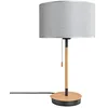 Image de Paco Home Lampe À Poser Chambre Abat-Jour Tissu Gris E27 Lampe Lecture Scandinave Bureau