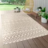 Image de Paco Home Tapis Intérieur & Extérieur Terrasse Et Balcon Résistant Aux Intempéries Moderne Motif Géométrique, Dimension:60x100 cm, Couleur:Beige 5