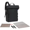 Image de LÄSSIG Sac à dos à langer Sac à langer Sac à dos à langer avec table à langer, fixation pour poussette, porte-bouteille produit de manière durable/GRE Outdoor Rolltop Backpack black