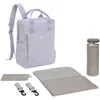Image de LÄSSIG Sac à langer Sac à dos avec matelas à langer, fixation pour poussette et porte-bouteille Durable/GRE Vividal Backpack cord lilac