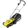 Image de Kärcher Tondeuse à Gazon sans Fil LMO 2-18, Volume du réservoir d'herbe 30 l, réglage de la Hauteur de Coupe sur 5 Niveaux 3500 TR/Min, sans Batterie ni Chargeur, Jaune