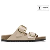 Image de Birkenstock pour femme. 1026553 Sandales en Cuir Arizona Big Buckle (Coupe Étroite) beige (36), Plat, Aucun, Casuel