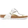 Image de Sandales Gizeh Flower Embellishment Cuir Naturel BIRKENSTOCK Blanc 36