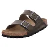 Image de Birkenstock Tongs Mayari en cuir pour femme, Faded Kaki, 37 EU Étroit