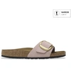 Image de Birkenstock pour femme. 1027056 Sandales en Cuir Madrid Big Buckle (Coupe Étroite) rose (38), Plat, Aucun, Casuel