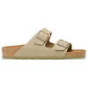 Image de Birkenstock pour homme. 1027704 Sandales en Cuir Arizona (Coupe Régulière) vert kaki (41), Plat, Aucun, Casuel
