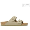 Image de Birkenstock pour homme. 1027704 Sandales en Cuir Arizona (Coupe Régulière) vert kaki (45), Plat, Aucun, Casuel